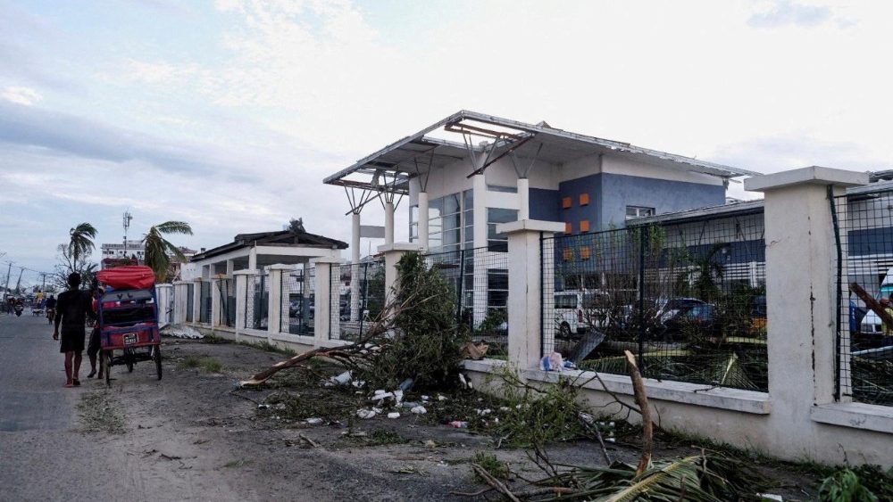 Vista geral dos estragos causados ​​pelo ciclone Gezani na cidade portuária de Toamasina, Madagascar, em 11 de fevereiro de 2026. REUTERS/Stringer/Foto de arquivo
