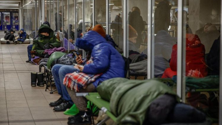 Rifugi sotto la metro di Kyiv