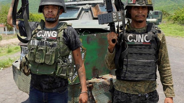 Membros do grupo de narcotraficantes Cartel de Jalisco Nueva Generación