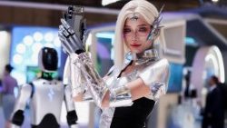 Auf einer Mobilfunkmesse in Barcelona