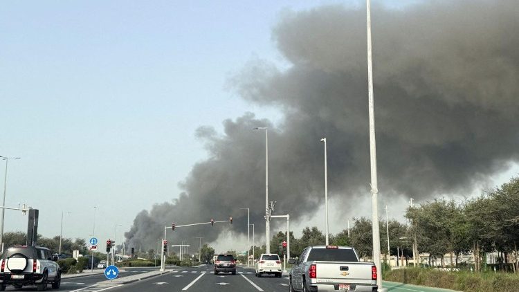 Le port de Zayed aux Émirats-arabes unis visé par une frappe iranienne, le 1er mars. 