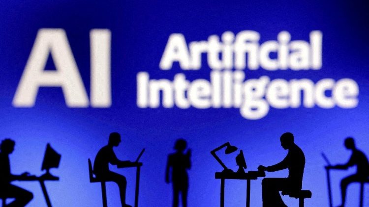 FILE PHOTO: Illustration shows words "Artificial Intelligence AI\