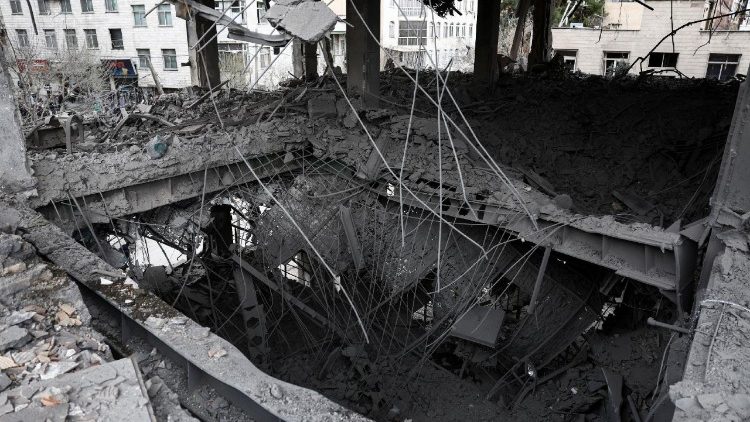 Aftermath of a strike in Tehran