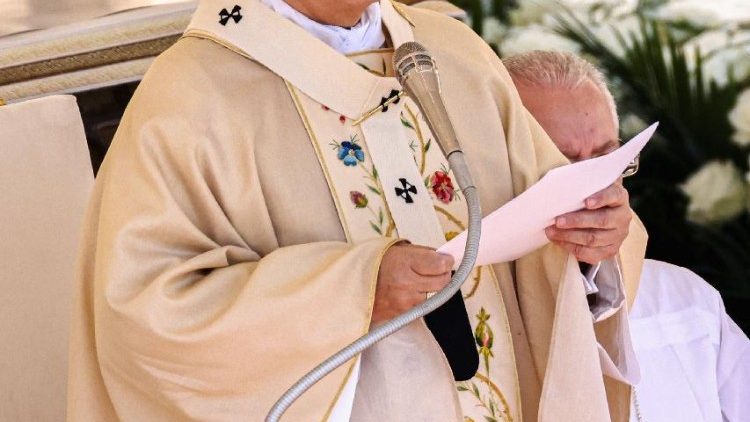 Pope Leo XIV leads the Easter Mass in St. Peter's Square at the Vatican