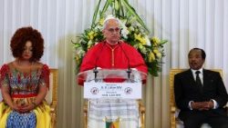 Падчас сустрэчы Льва XIV з прадстаўнікамі камерунскага грамадства і дыпламатыі