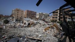 Zerstörte Häuser im Libanon