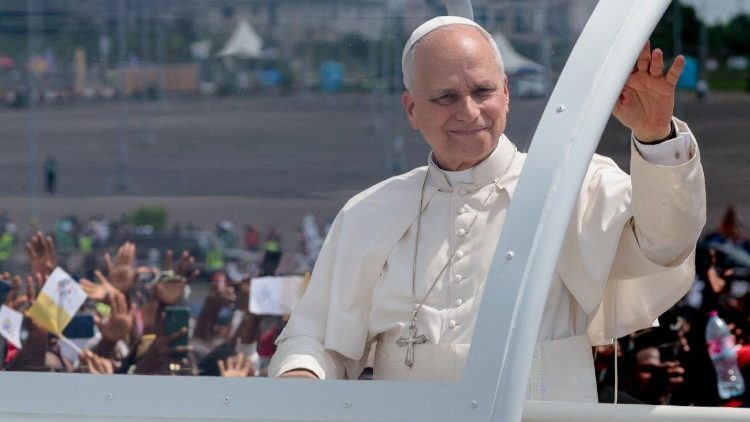 Pope Leo XIV holds a holy Mass near Japoma Stadium in Douala