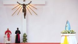 Leão XIV no Santuário da Muxima, Diocese de Viana, Angola