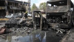 I danni causati da un recente raid russo su Dnipro