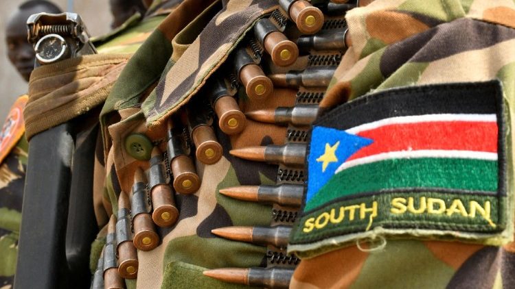 Un soldat dans les rues de Juba,  le 2 février 2023, avant la venue du Pape François.