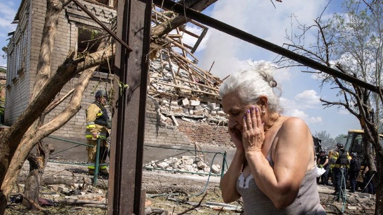Gli effetti della guerra, dopo un attacco a Kramatorsk