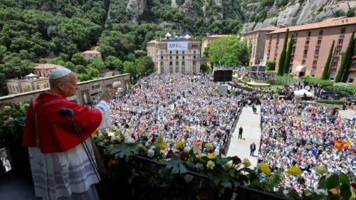 Pope in Montserrat: Nurture love so that hatred may give way to peace 