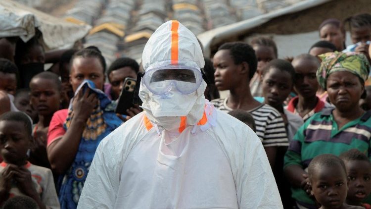 Bei der Beerdigung eines Ebola-Opfers in Bunia im Osten des Kongo, am 18. Juni