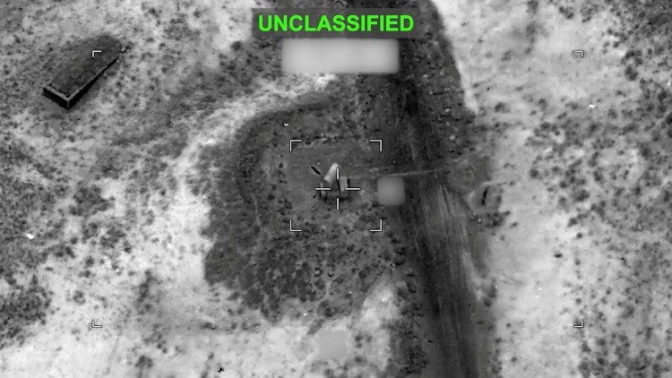 Explosions at an unknown location, during what U.S. Central Command (CENTCOM) says are strikes on Iran