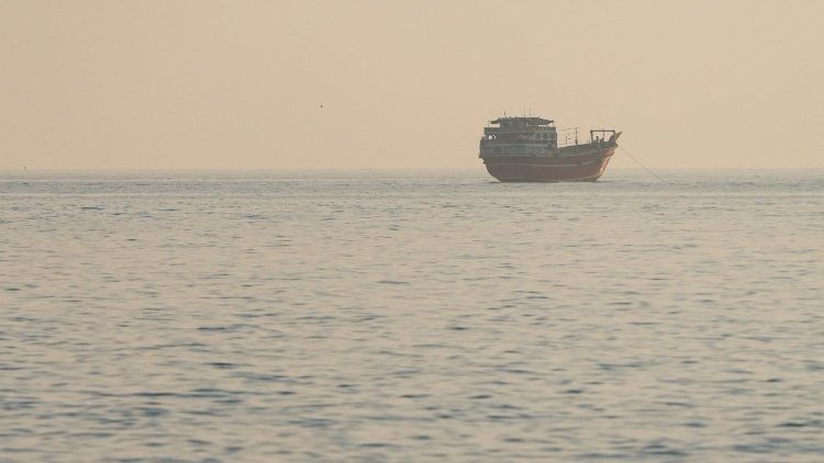 Vessels at the Strait of Hormuz, as seen from Musandam