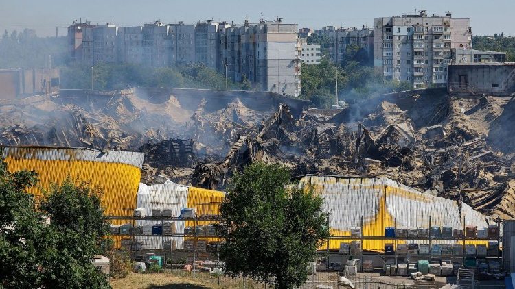 Le conseguenze dei missili russi nel Donetsk