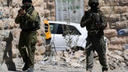 I soldati israeliani ad Anata, Cisgiordania