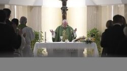 Pope Francis celebrates Mass at Casa Santa Marta
