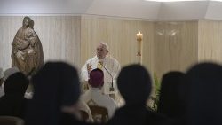 Franziskus bei der Frühmesse - eine Aufnahme von diesem Freitag