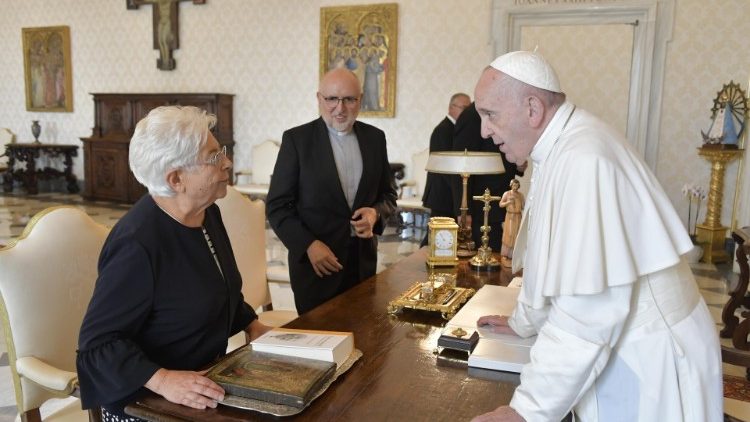 Papa Françesku me Maria Vocen në vitin 2019