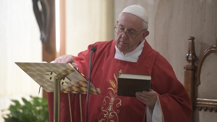 Pope celebrates Mass at Santa Marta