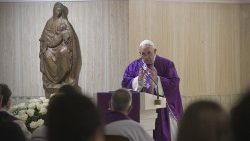 Pope Francis preaches in the Casa Santa Marta