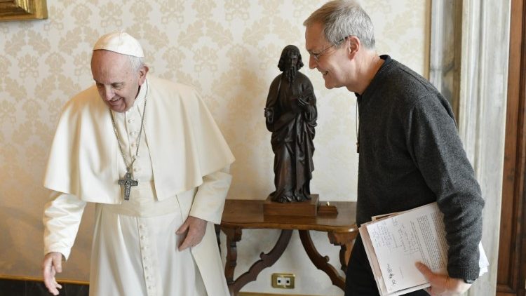 Padre Dante Carraro, Diretor de Médicos com África Cuamm, com Papa Francisco