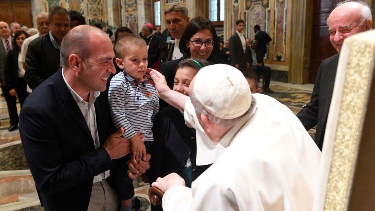Pope Francis meeting the academic community of the Pontifical Theological Institute “John Paul II” for Marriage and the Family Sciences