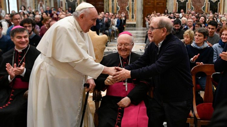El Papa Francisco con el fundador Ernesto Olivero