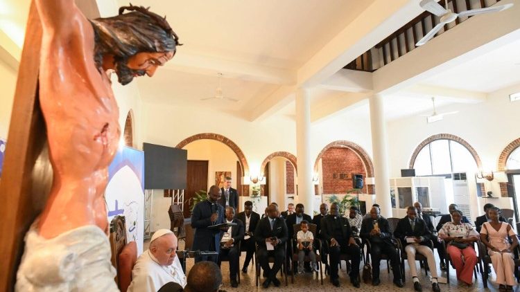 2023.01.31 Mkutano wa Papa na wahanga wa vurugu huko Congo katika hija yake ya kitume