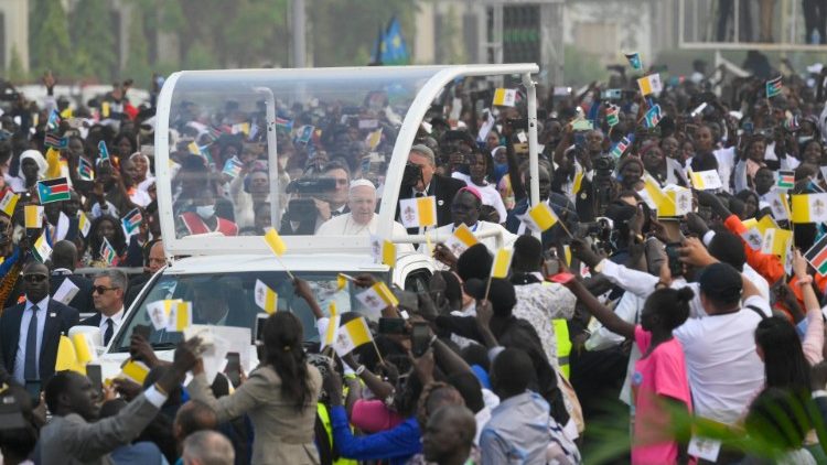 Papa wakati wa ziara ya Sudan Kusini