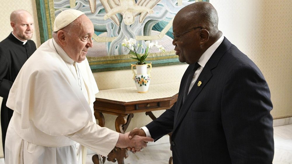 Прэзідэнт Ганы з візітам у Ватыкане