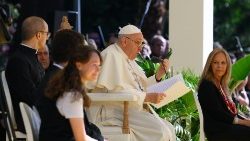 2023.08.03 Viaggio Apostolico in Portogallo in occasione della XXXVII Giornata Mondiale della Gioventu' - Incontro con i giovani universitari