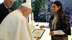 2023.08.03 Viaggio Apostolico in Portogallo in occasione della XXXVII Giornata Mondiale della Gioventu' - Incontro con i giovani universitari