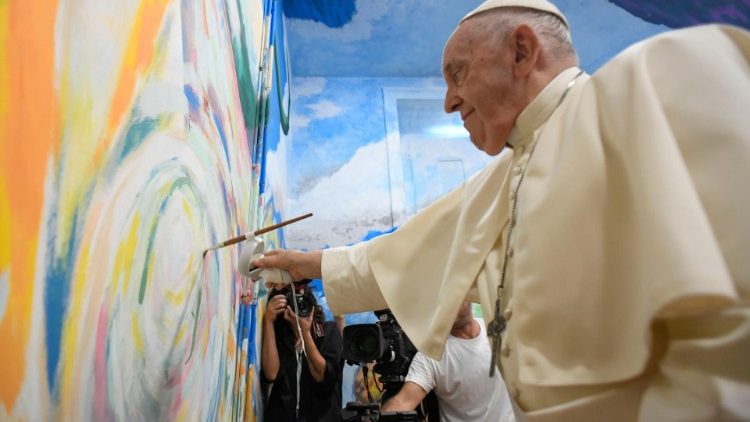 Papežův tah štětcem v nadaci Scholas