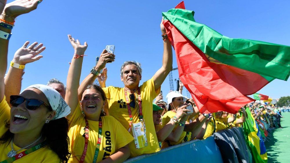 Encuentro con los voluntarios de la JMJ Lisboa 2023. (Vatican Media)