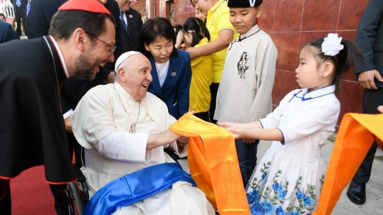 2023.09.01 Viaggio Apostolico in Mongolia - Arrivo alla Prefettura Apostolica