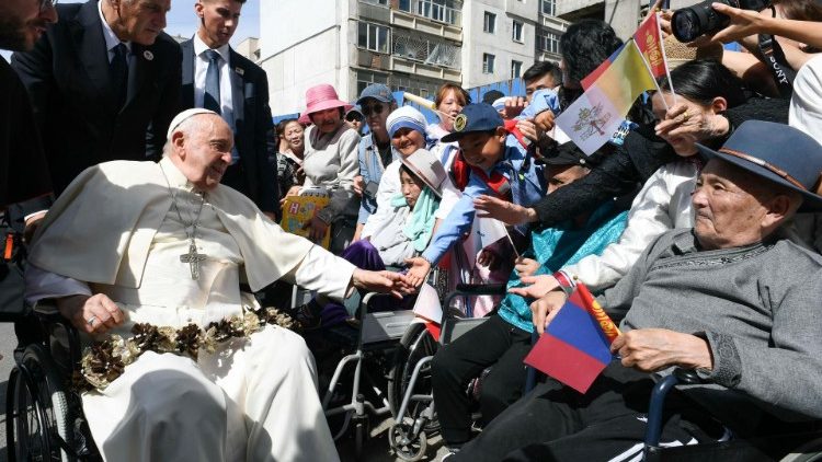 2023.09.01 Viaggio Apostolico in Mongolia - Arrivo alla Prefettura Apostolica