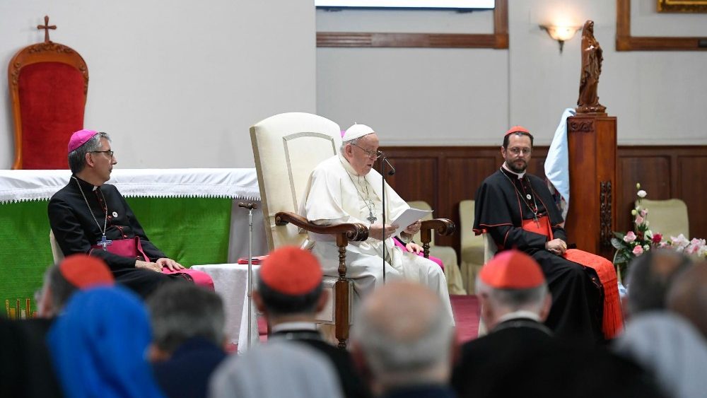 2023.09.02 Viaggio Apostolico in Mongolia - Incontro Vescovi