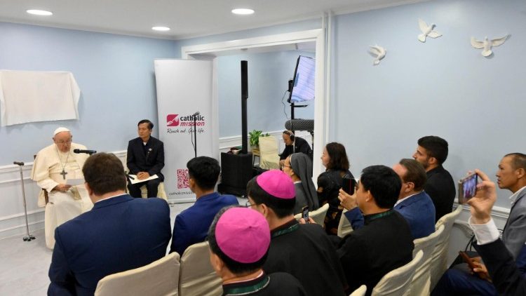 Bei der Begegnung im Haus der Barmherzigkeit