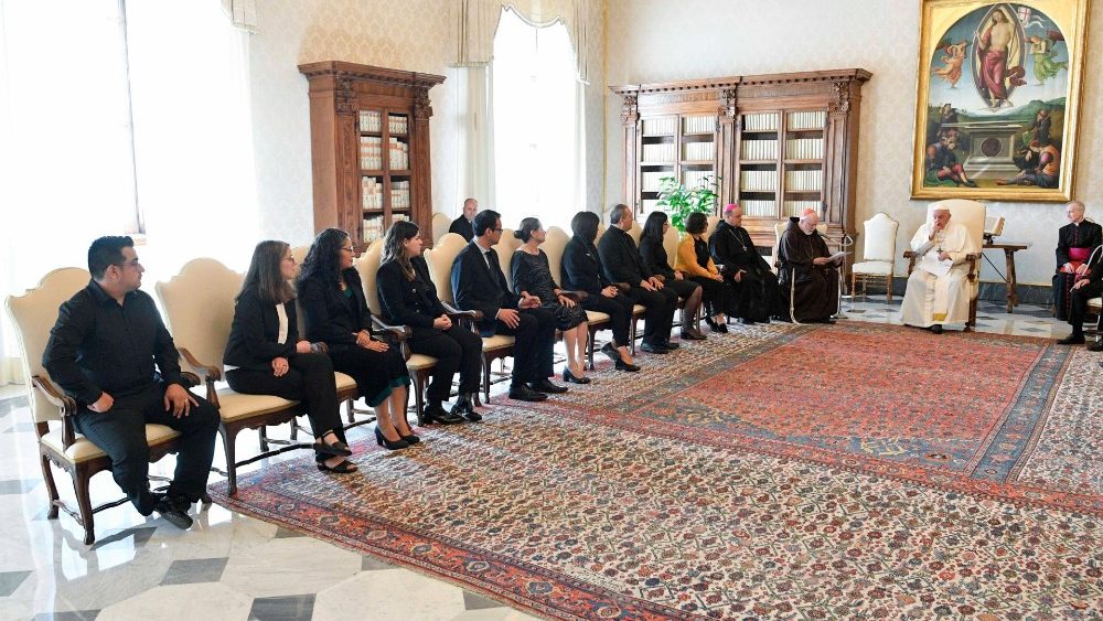 A audiência com a delegação do Ceprome no Vaticano