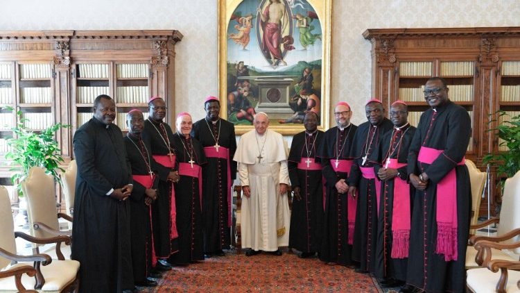 Rencontre des évêques du Tchad avec le Pape François, en visite "ad Limina".