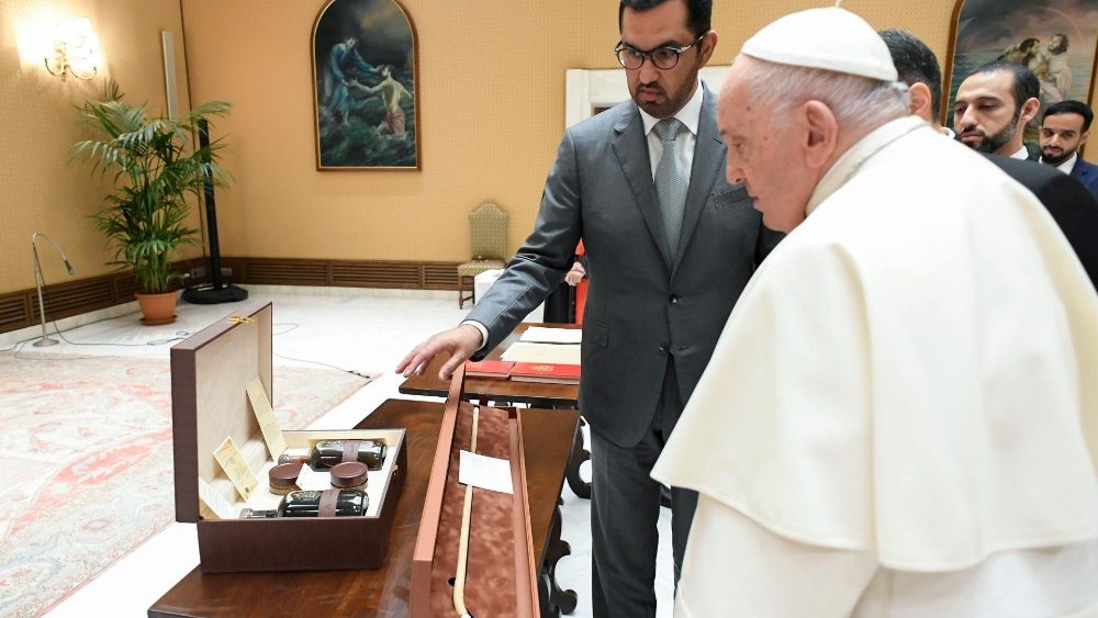 A audiência de Francisco com o presidente designado para a COP 28