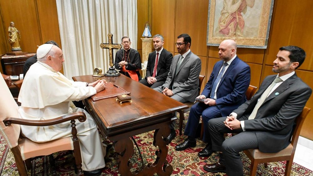 A audiência de Francisco com o presidente designado para a COP 28