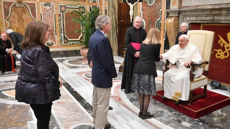 Audience des mécènes des Musées du Vatican avec le Pape François, 9.11.23.