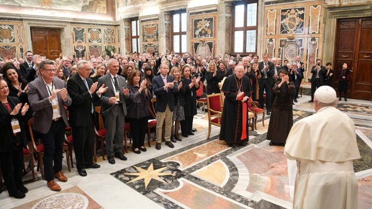 Audience des mécènes des Musées du Vatican avec le Pape François, 9.11.23.