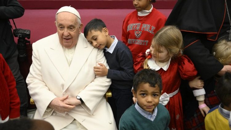 Spotkanie Papieża Franciszka z dziećmi z Ambulatorium św. Marty, 17 grudnia 2023 r.