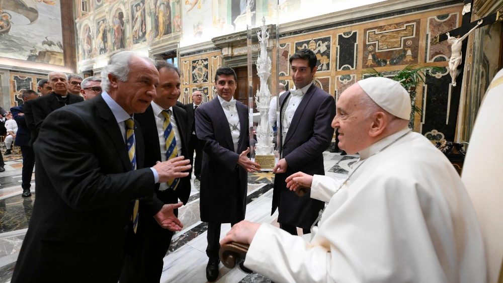 Аўдыенцыя для дэлегацыі аб'яднання Facchini di Santa Rosa