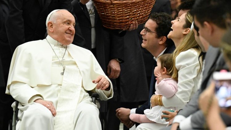 Papst Franziskus nach der Audienz von diesem Mittwoch