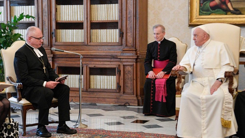 Папа падчас аўдыенцыі з экуменічнай дэлегацыяй Фінландыі